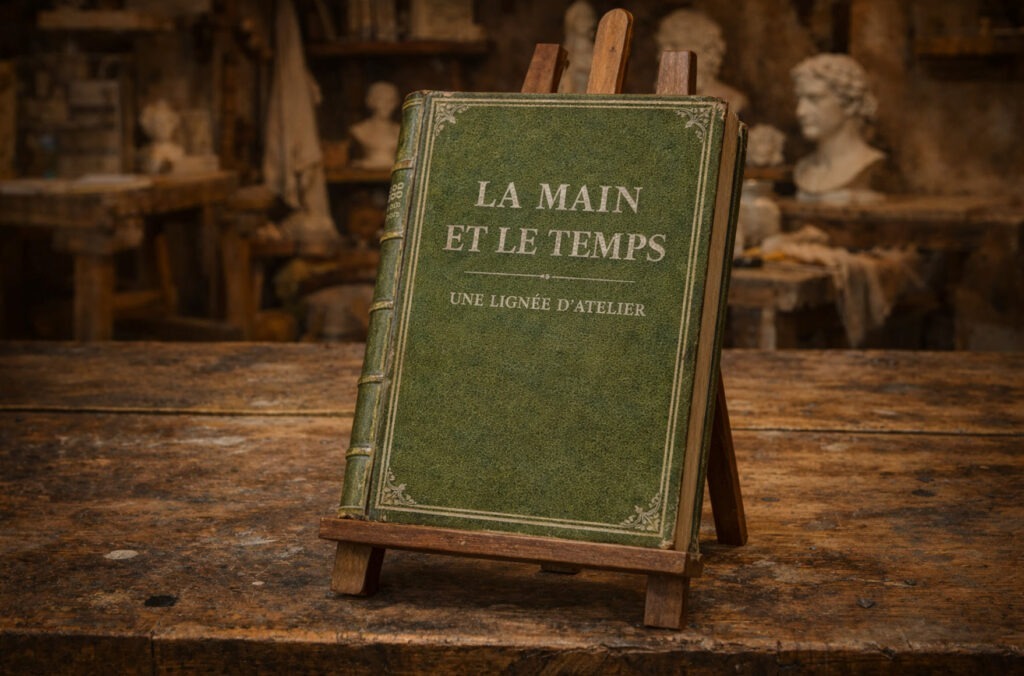 La main et le temps, livre interactif de famille Haligon, au service des artistes depuis 1880 et spécialisés dans la fabrication et la restauration de sculptures contemporaines et modernes depuis 1960