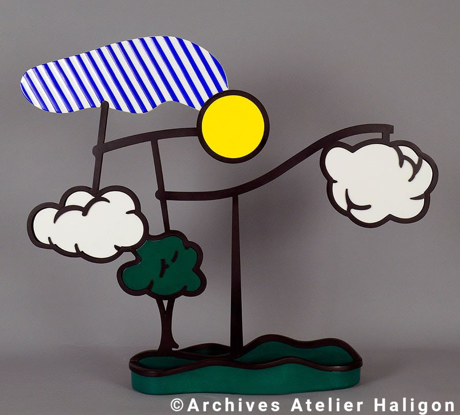 Roy Lichtenstein « Landscape » Réalisation en résine époxy et porcelaine de limoges