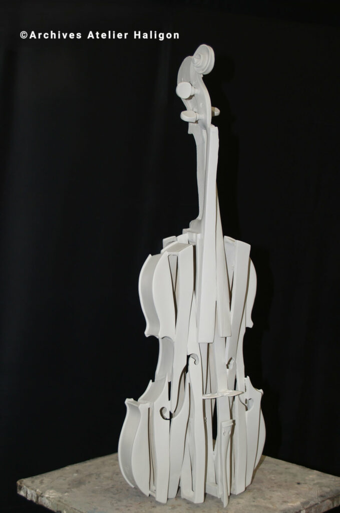 Restauration Arman - Violon Découpé Blanc
