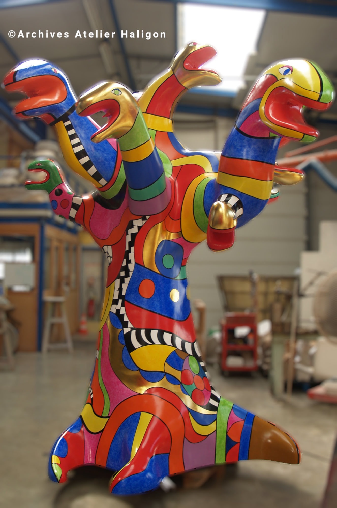 Restauration Arbre Serpents de Niki de Saint Phalle pour le musée d'Angers